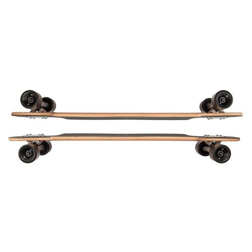 Rückansicht von Apollo Nuku Hiva Bamboo Longboard holz-schwarz