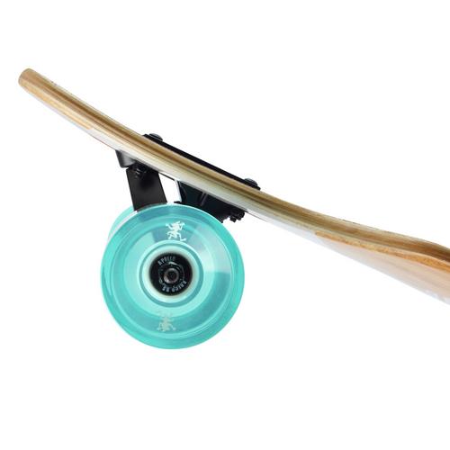 Rückansicht von Apollo Nauro Bamboo Longboard holz-pastell