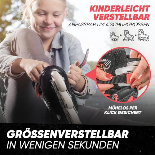 Rückansicht von Apollo Super Blades LED Inline-Skates rot