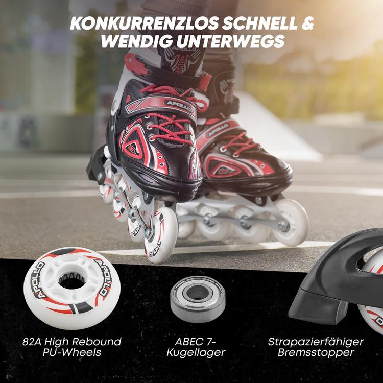 Apollo Apollo Super Blades LED Inline-Skates - rot - 3 | SportScheck