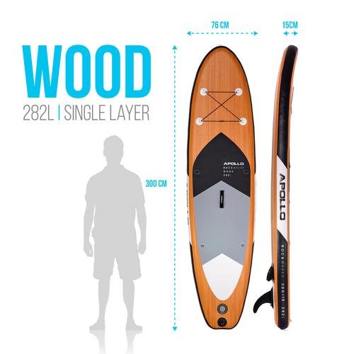 Rückansicht von Apollo SUP Wood SUP Board holz