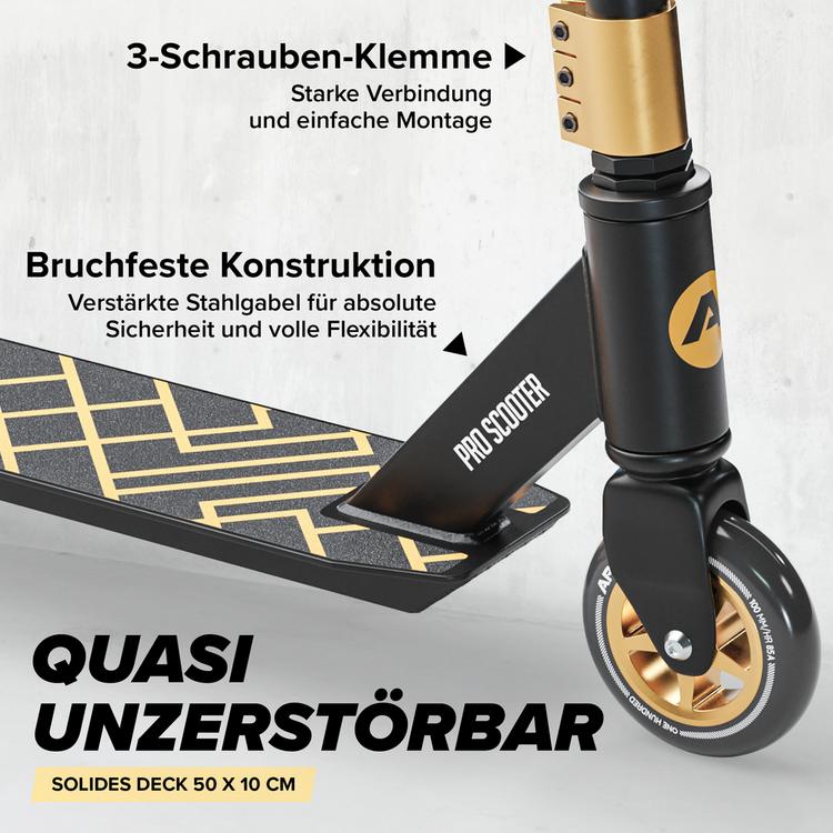 Apollo Apollo Genius Pro 4.0 Scooter - schwarz-gold - 3 | SportScheck