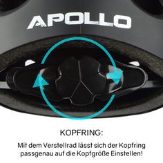Rückansicht von Apollo Skatehelm mit Design Skate Helm Broken Black