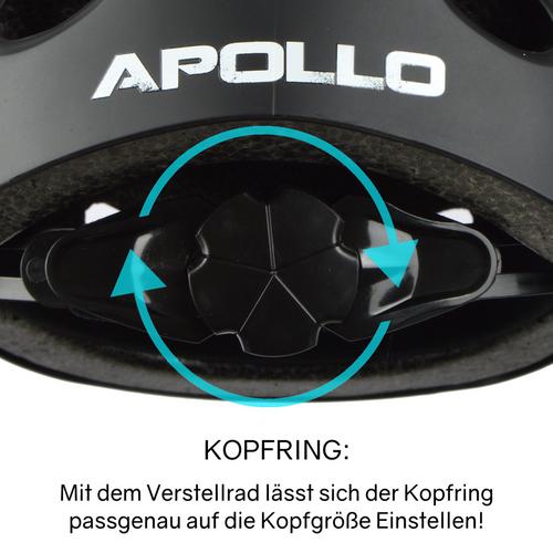 Rückansicht von Apollo Skatehelm mit Design Skate Helm broken-black