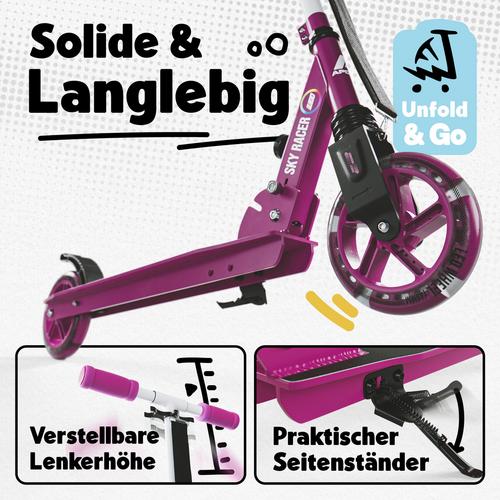 Rückansicht von Apollo Scooter Skyracer Scooter berry