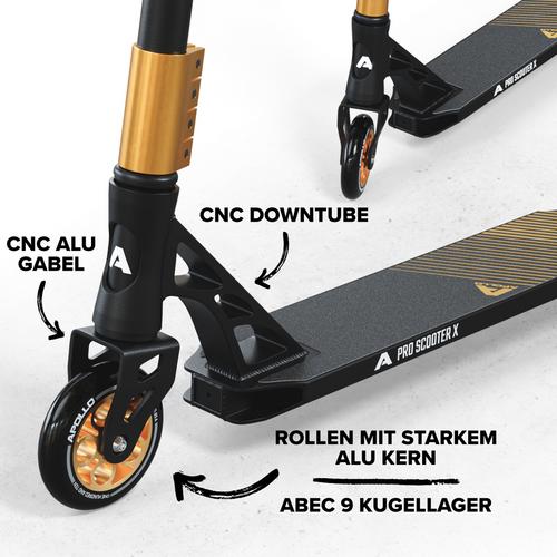 Rückansicht von Apollo Genesis Pro X Gold Scooter gold