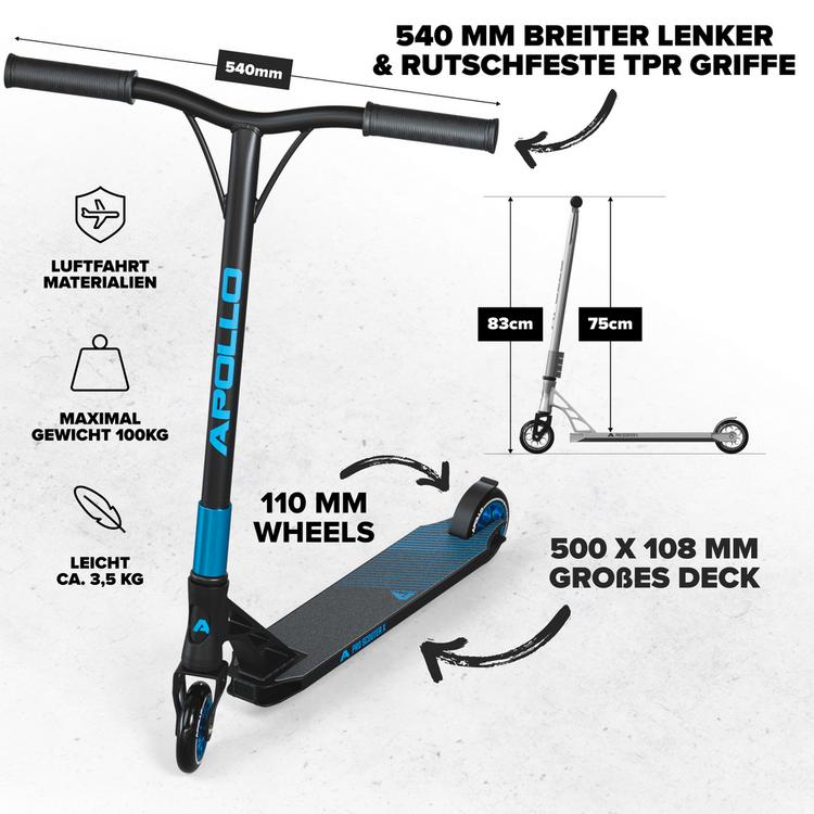 Apollo Apollo Genesis Pro X - Schwarz/Blau Scooter - schwarz-blau - 1 | SportScheck