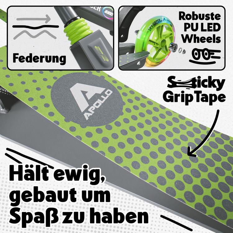 Apollo Apollo Scooter Skyracer Scooter - grau-gr&uuml;n - 2 | SportScheck
