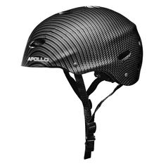 Rückansicht von Apollo Skatehelm mit Design Skate Helm Bright Carbon