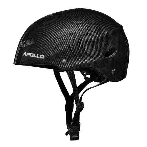 Rückansicht von Apollo Skatehelm mit Design Skate Helm dark-carbon