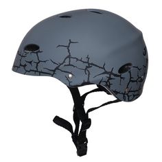 Rückansicht von Apollo Skatehelm mit Design Skate Helm Cracked