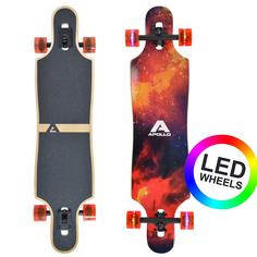 Apollo Redshift LED Wheels Longboard rot/schwarz