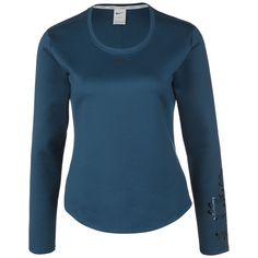 Nike Therma-FIT One Langarmshirt Damen blau / schwarz
