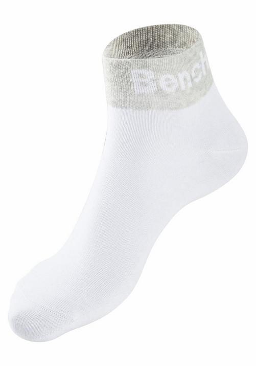 Rückansicht von Bench Kurzsocken Freizeitsocken schwarz weiß hell grau blau