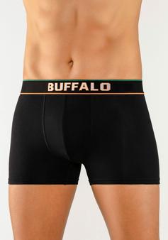 Rückansicht von Buffalo Boxer Boxershorts Herren schwarz-navy, schwarz, schwarz-grün