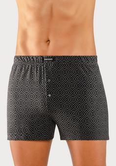 Rückansicht von BRUNO BANANI Weiter Boxer Boxershorts Herren bedruckt-schwarz