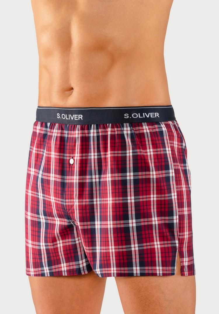 S.OLIVER S.OLIVER Webboxer Unterhose Herren - blau- rot - 1 | SportScheck