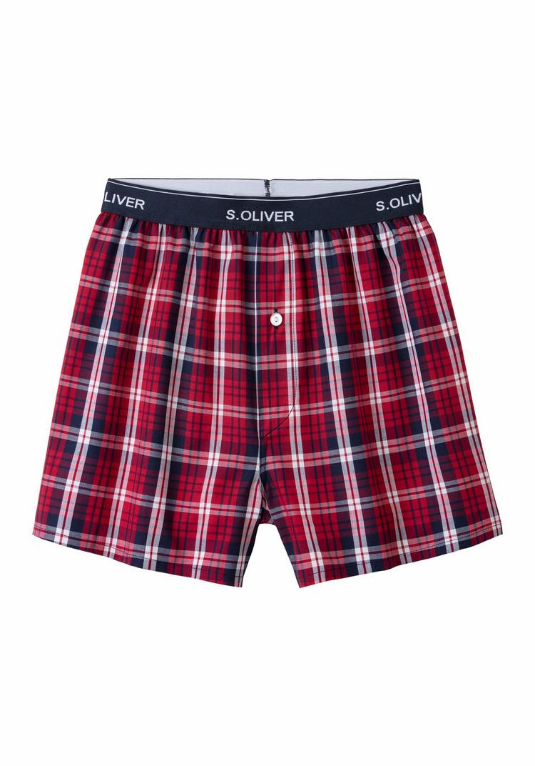 S.OLIVER S.OLIVER Webboxer Unterhose Herren - blau- rot - 0 | SportScheck