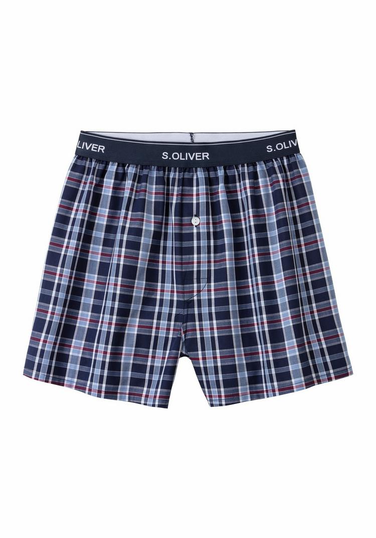 S.OLIVER S.OLIVER Webboxer Unterhose Herren - blau- rot - 1 | SportScheck