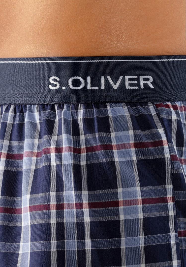 S.OLIVER S.OLIVER Webboxer Unterhose Herren - blau- rot - 2 | SportScheck