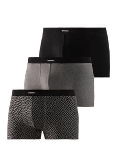 BRUNO BANANI Boxer Boxershorts Herren bedruckt, schwarz, grau-meliert