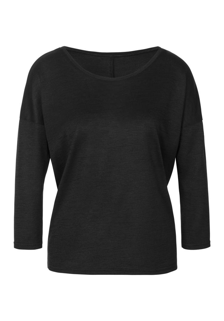 Lascana Lascana 3/4-Arm-Shirt Longshirt Damen - schwarz - 0 | SportScheck