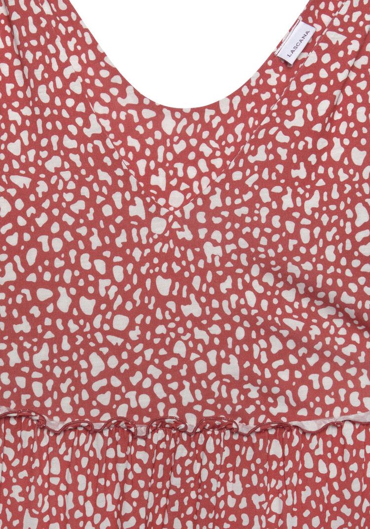 BEACH TIME BEACH TIME Druckkleid Kurzarmkleid Damen - rot-wei&szlig;-bedruckt - 0 | SportScheck