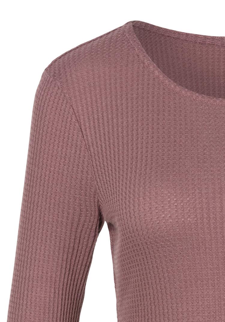 Lascana Lascana Langarmshirt Langarmshirt Damen - mauve - 3 | SportScheck