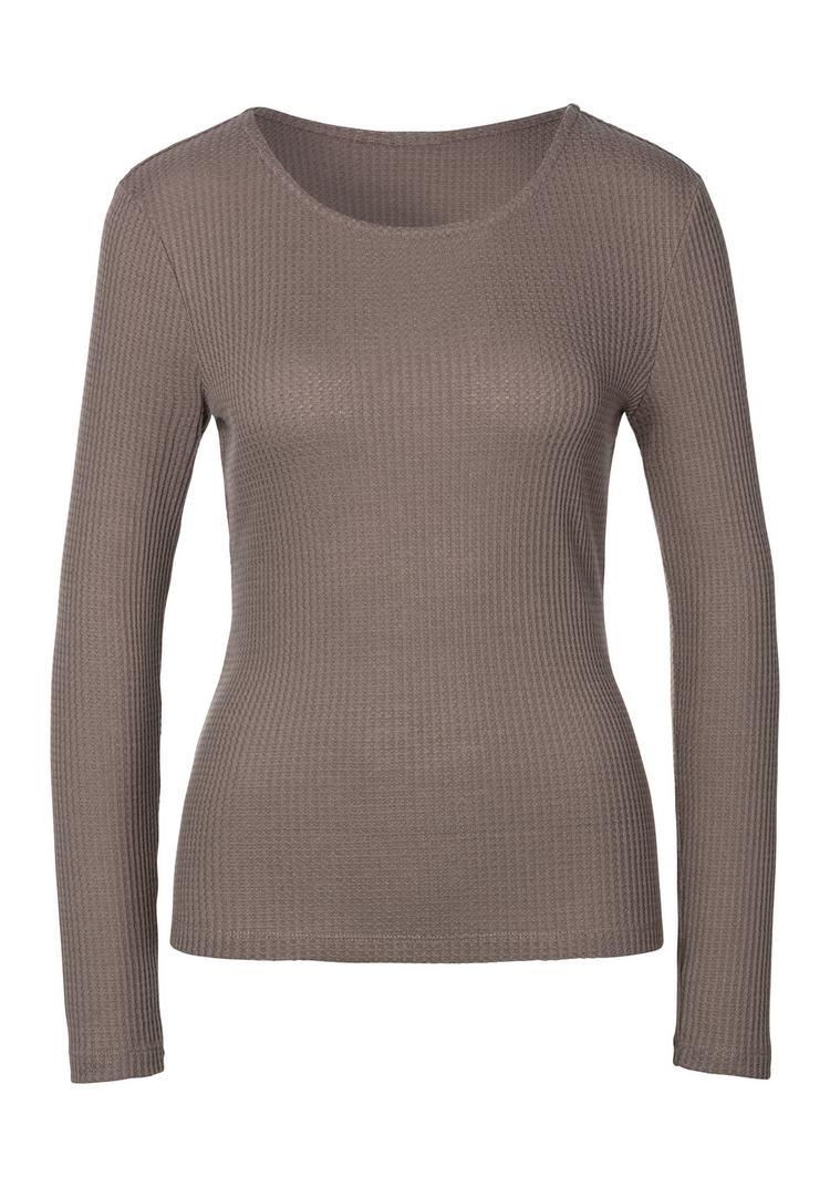 Lascana Lascana Langarmshirt Langarmshirt Damen - taupe - 2 | SportScheck