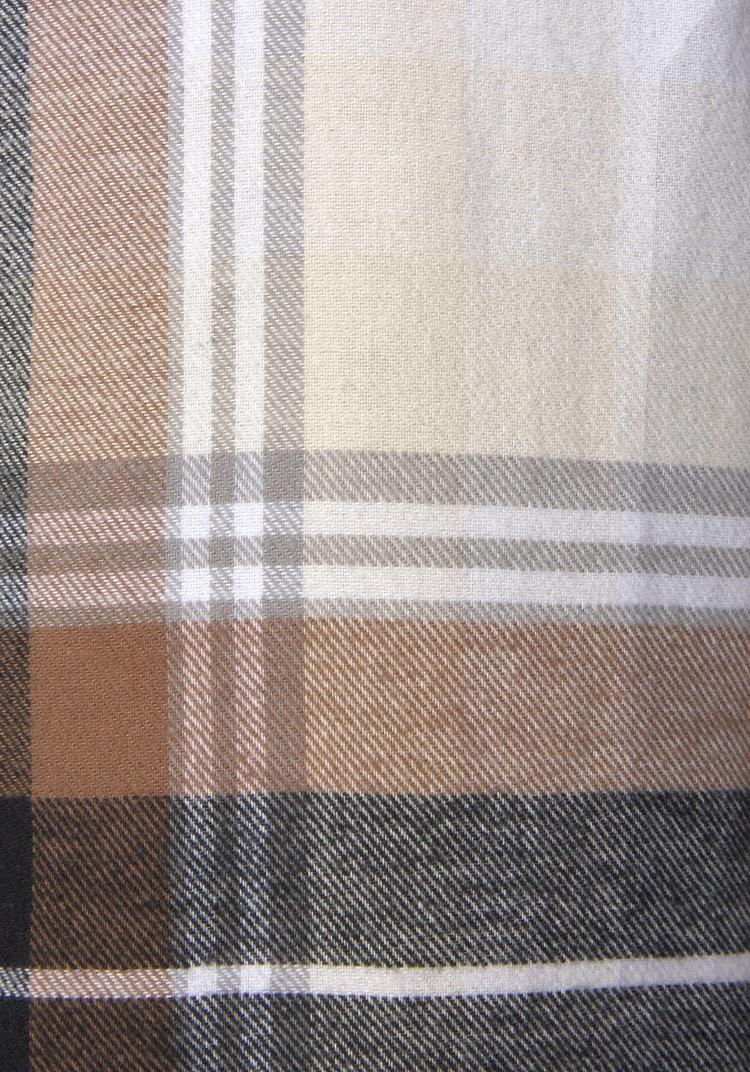 Buffalo Buffalo Hemdbluse Kurzarmbluse Damen - braun-creme-kariert - 1 | SportScheck