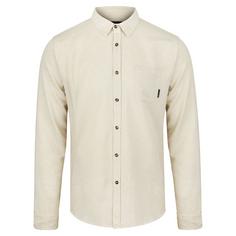 RUSTY OVERTONE LONG SLEEVE LINEN SHIRT Langarmhemd Herren Ecru