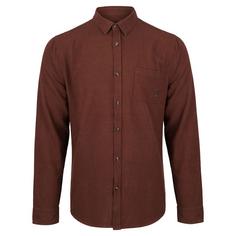 RUSTY OVERTONE LONG SLEEVE LINEN SHIRT Langarmhemd Herren Russet Red