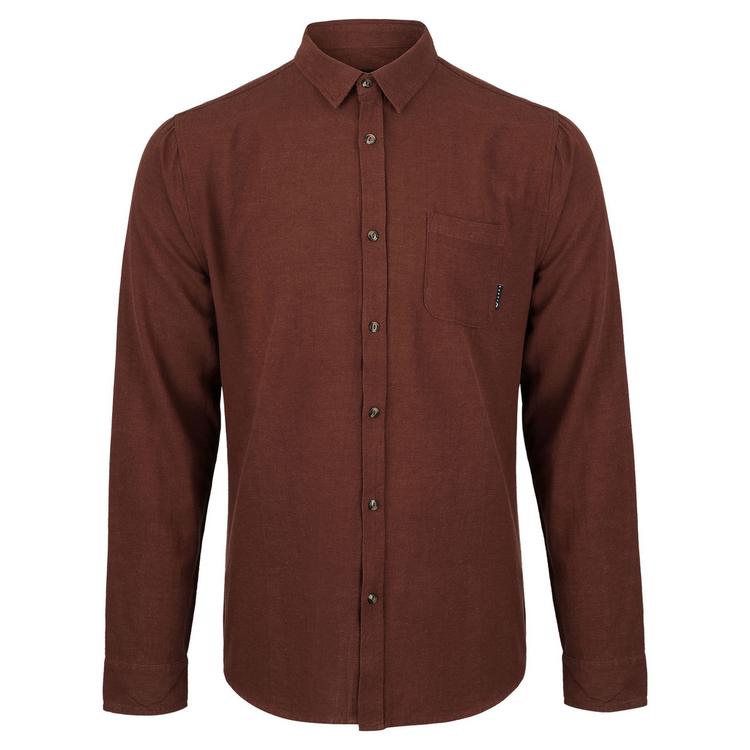RUSTY RUSTY OVERTONE LONG SLEEVE LINEN SHIRT Langarmhemd Herren - Russet Red - 0 | SportScheck