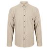 RUSTY OVERTONE LONG SLEEVE LINEN SHIRT Langarmhemd Herren - Pumice Stone