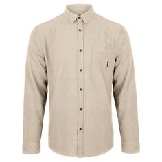 RUSTY OVERTONE LONG SLEEVE LINEN SHIRT Langarmhemd Herren Pumice Stone