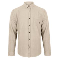 RUSTY OVERTONE LONG SLEEVE LINEN SHIRT Langarmhemd Herren Pumice Stone