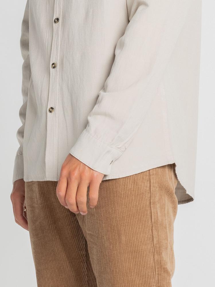 RUSTY RUSTY OVERTONE LONG SLEEVE LINEN SHIRT Langarmhemd Herren - Pumice Stone - 5 | SportScheck