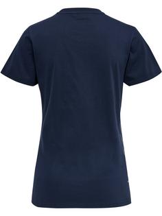Rückansicht von hummel hmlMOVE GRID COT. T-SHIRT S/S WOMAN T-Shirt Damen MARINE