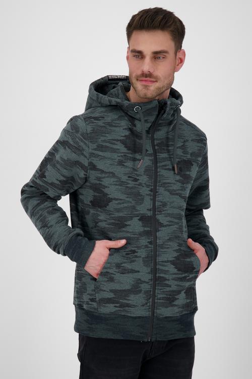 Rückansicht von ALIFE AND KICKIN TrasherAK B Sweatjacke Herren dark forest melange