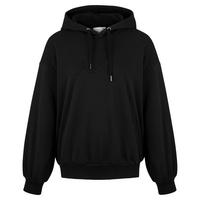 RUSTY RUSTY SCRIPT OVERSIZE HOODED FLEECE Hoodie Damen - Black