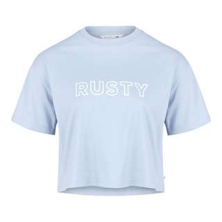 RUSTY RUSTY KEY LINE EASY FIT CROP TEE T-Shirt Damen Sea Ice