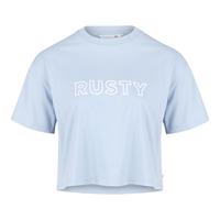 RUSTY RUSTY KEY LINE EASY FIT CROP TEE T-Shirt Damen - Sea Ice