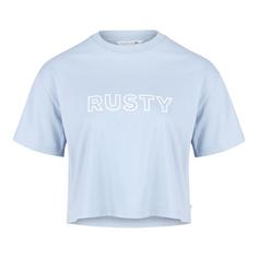 RUSTY RUSTY KEY LINE EASY FIT CROP TEE T-Shirt Damen Sea Ice
