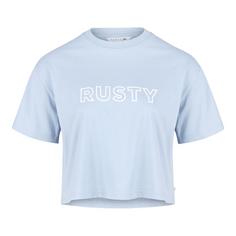 RUSTY RUSTY KEY LINE EASY FIT CROP TEE T-Shirt Damen Sea Ice