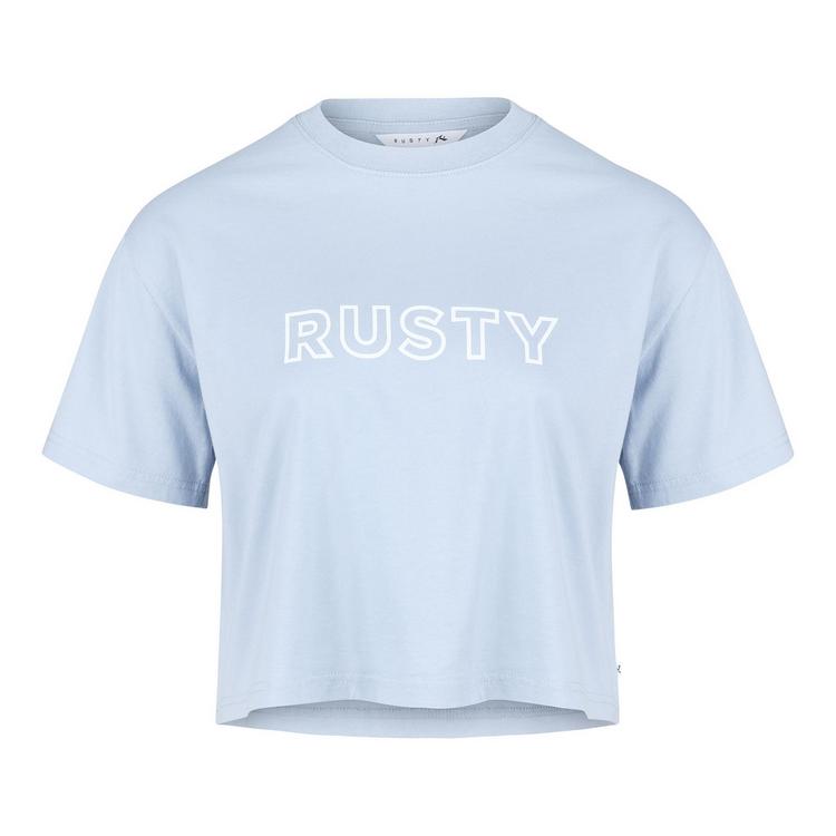 RUSTY RUSTY RUSTY KEY LINE EASY FIT CROP TEE T-Shirt Damen - Sea Ice - 0 | SportScheck