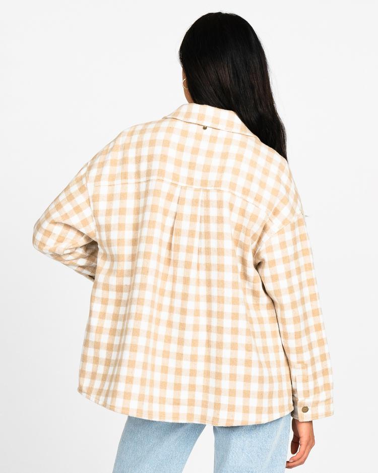 RUSTY RUSTY CHECKED OUT OVERSIZED SHIRT Oversize Shirt Damen - Light Fennel - 1 | SportScheck