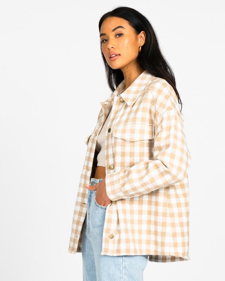 RUSTY RUSTY CHECKED OUT OVERSIZED SHIRT Oversize Shirt Damen - Light Fennel - 2 | SportScheck