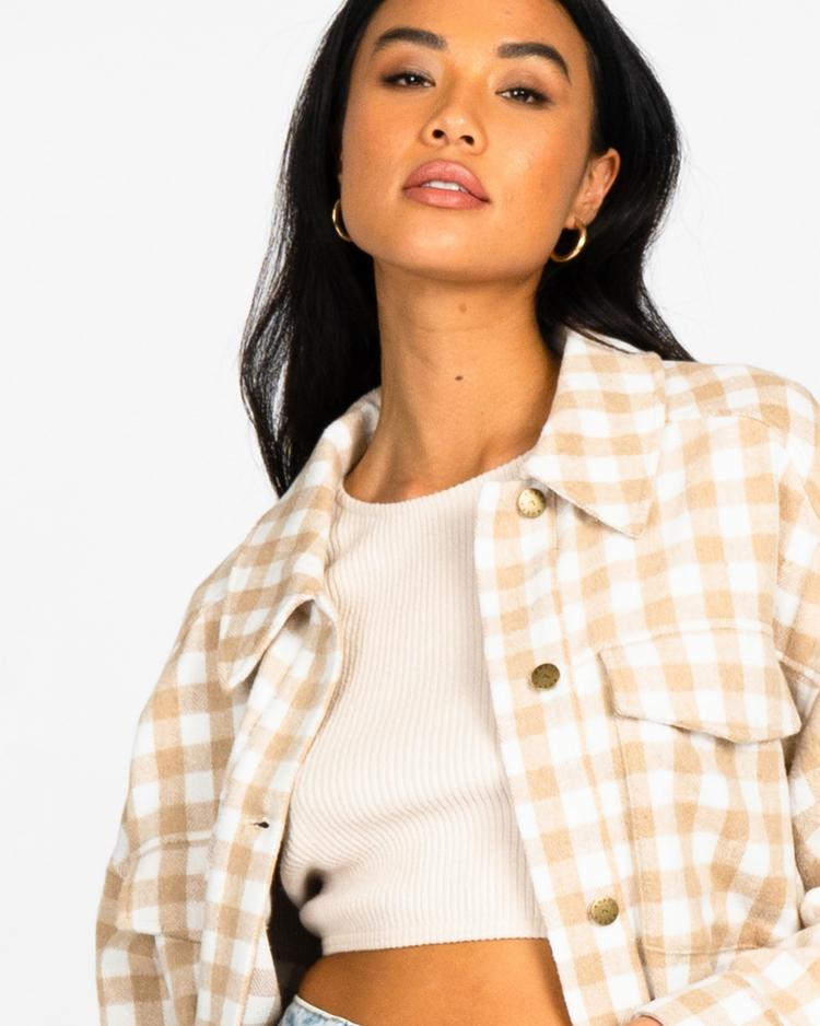 RUSTY RUSTY CHECKED OUT OVERSIZED SHIRT Oversize Shirt Damen - Light Fennel - 4 | SportScheck
