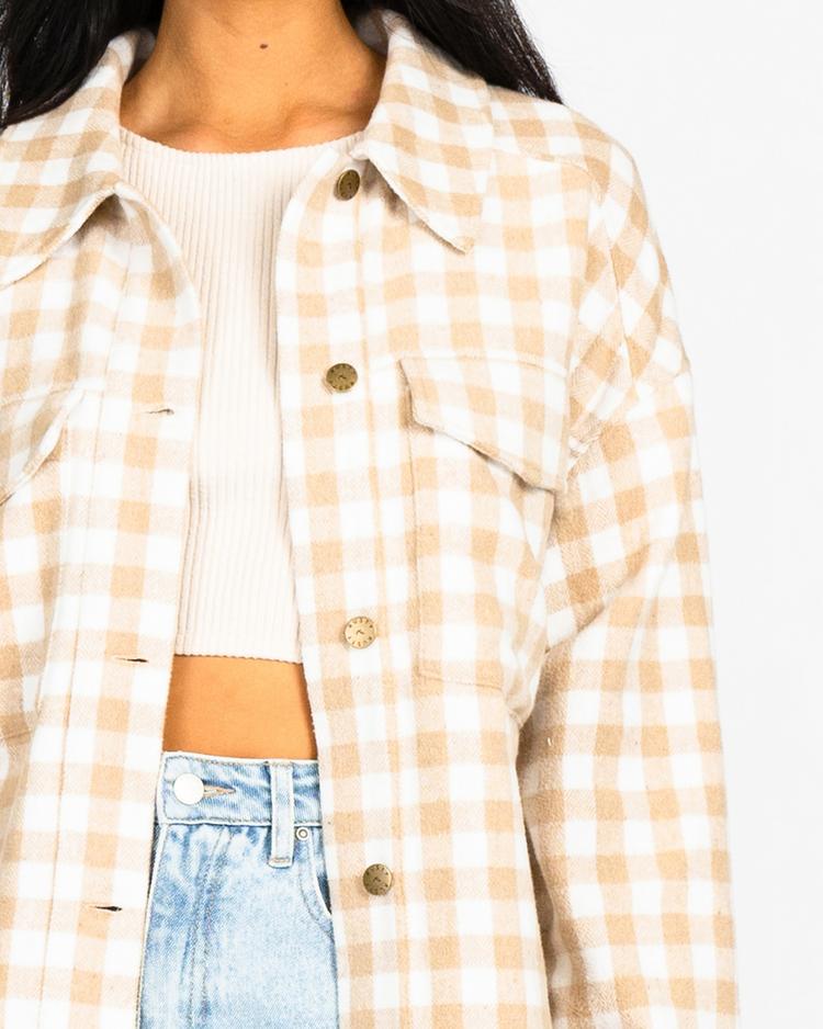 RUSTY RUSTY CHECKED OUT OVERSIZED SHIRT Oversize Shirt Damen - Light Fennel - 5 | SportScheck