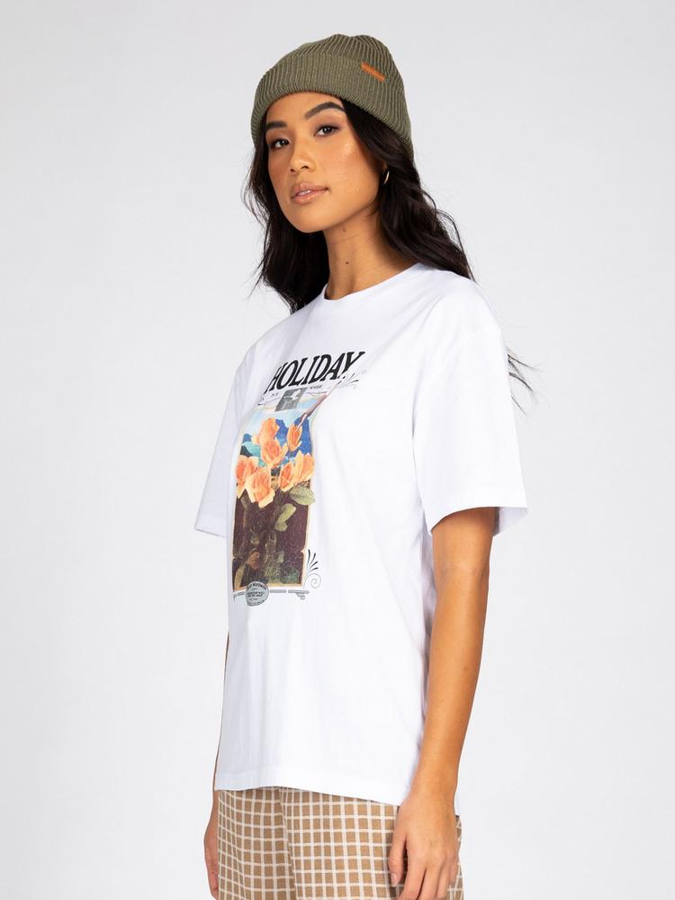 RUSTY RUSTY DREAM HOLIDAY BOYFRIEND FIT TEE T-Shirt Damen - White - 2 | SportScheck